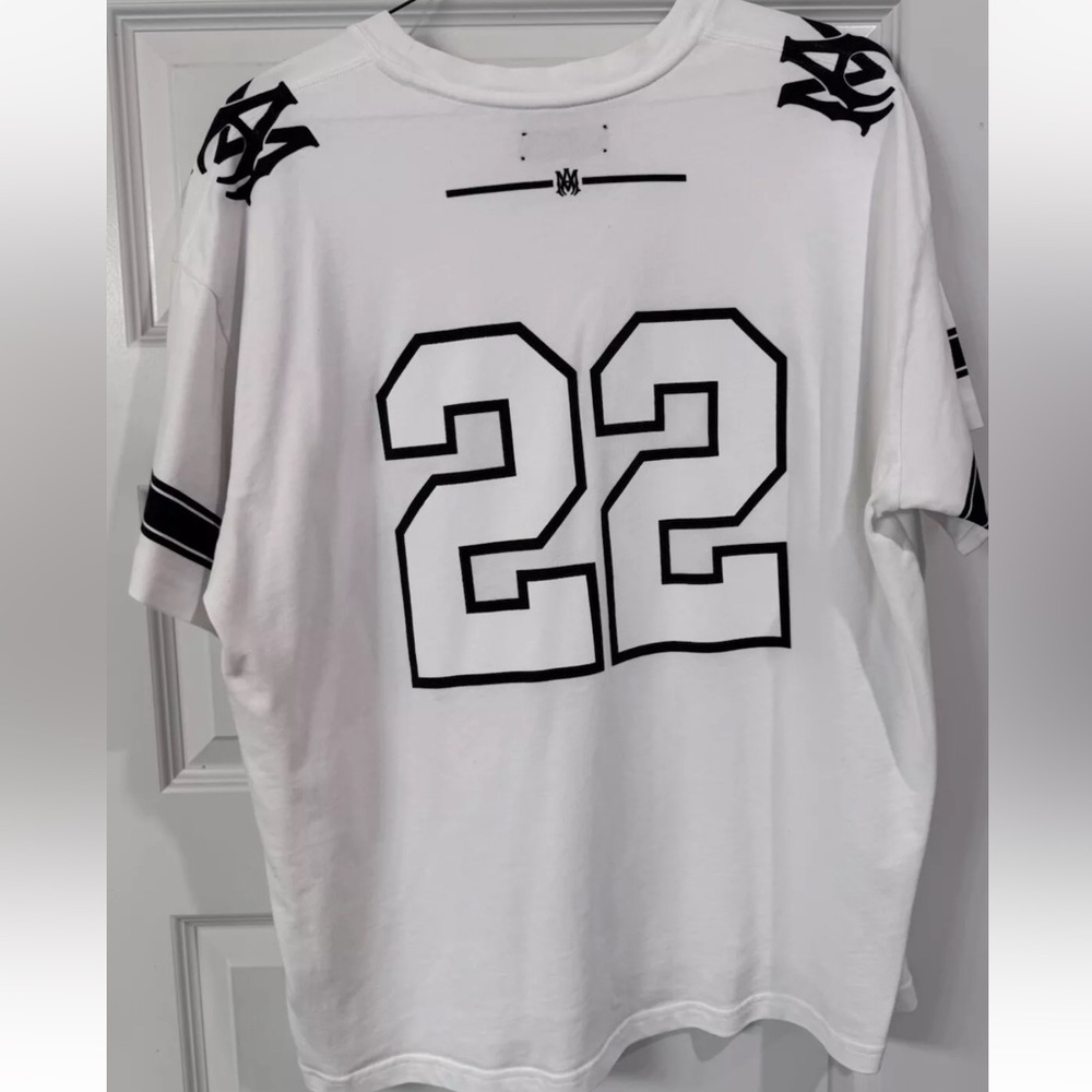 AMIRI White and Black Varsity Jersey Shirt - Picture 2 of 6